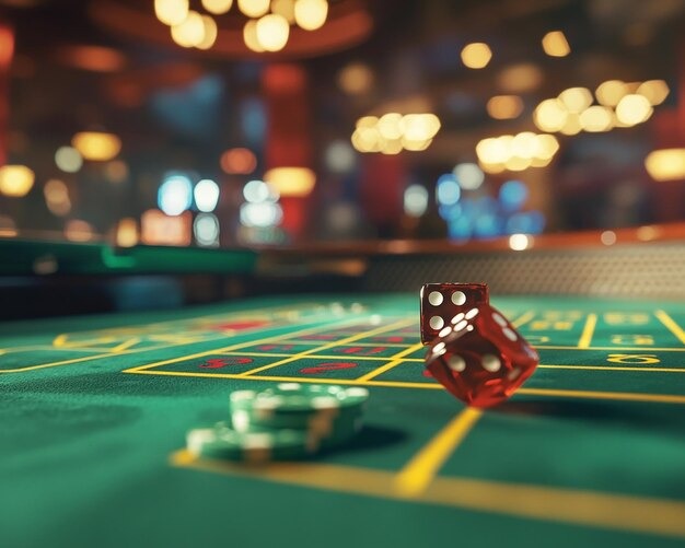 Live Caribbean Stud Poker table at fox88 with dealer and five-card display